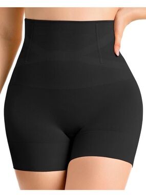 High-Waist Black Shapewear Shorts